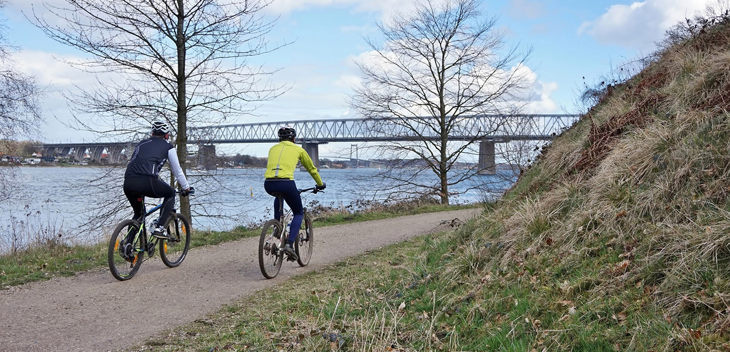 Dejlig cykeltur ved Kongebro i Middelfart