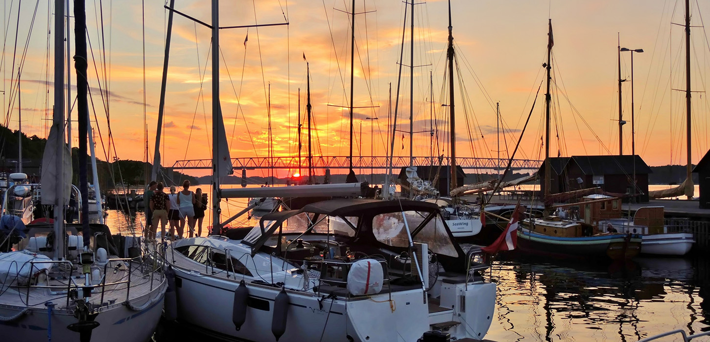 Solnedgang - Gammel Havn i Middelfart