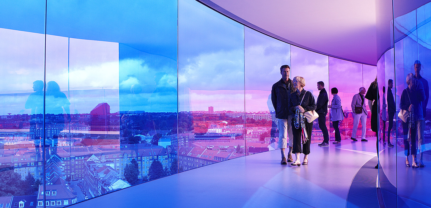 ARoS Kunstmuseum i Århus - view fra den flotte Rainbow