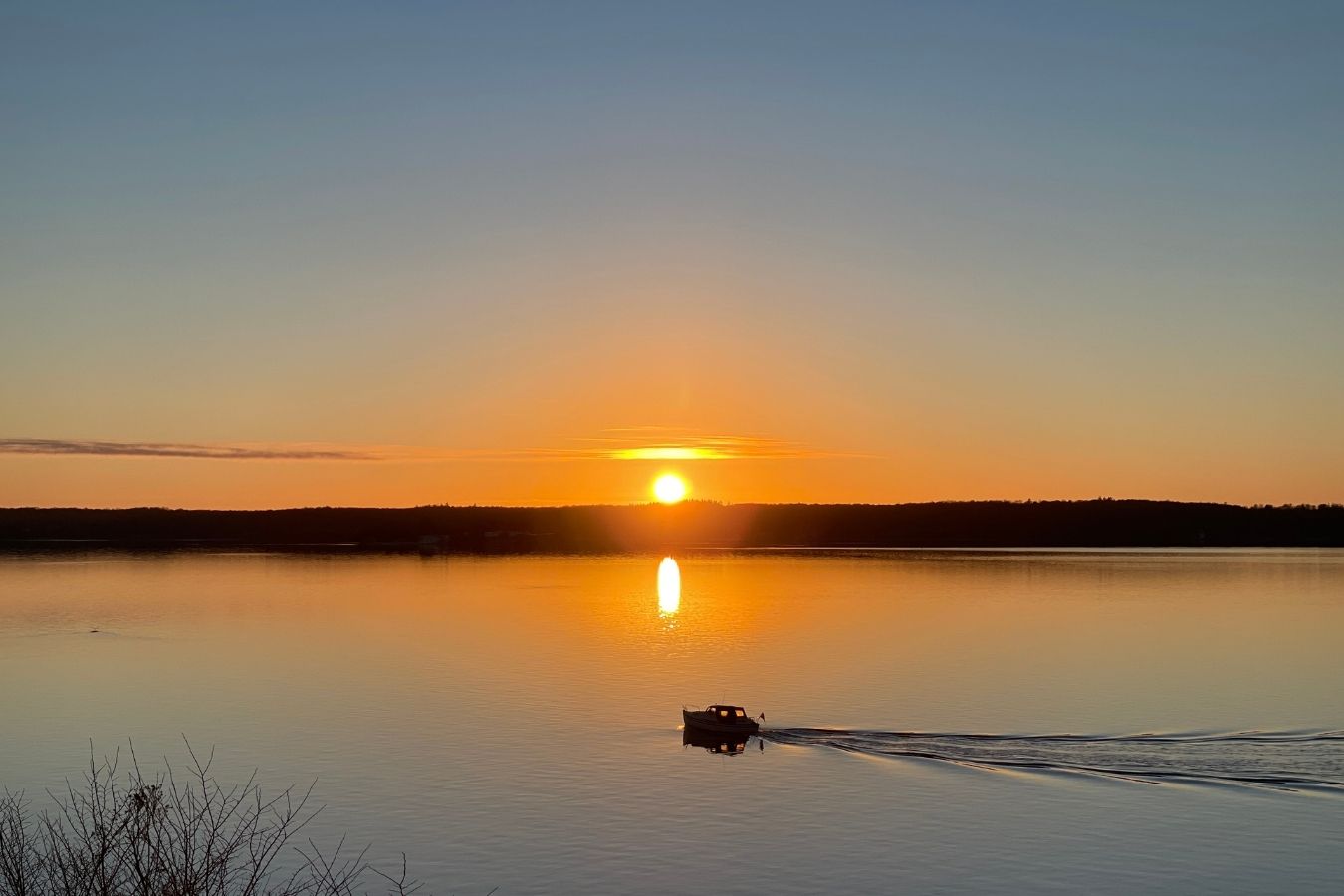 Solen går ned over Lillebælt
