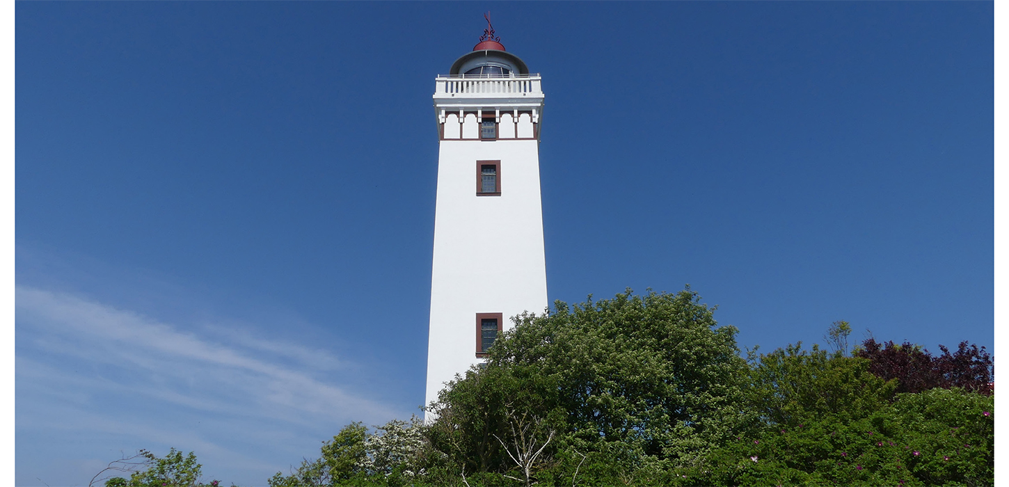 Det smukke hvide fyr i Strib ved Middelfart