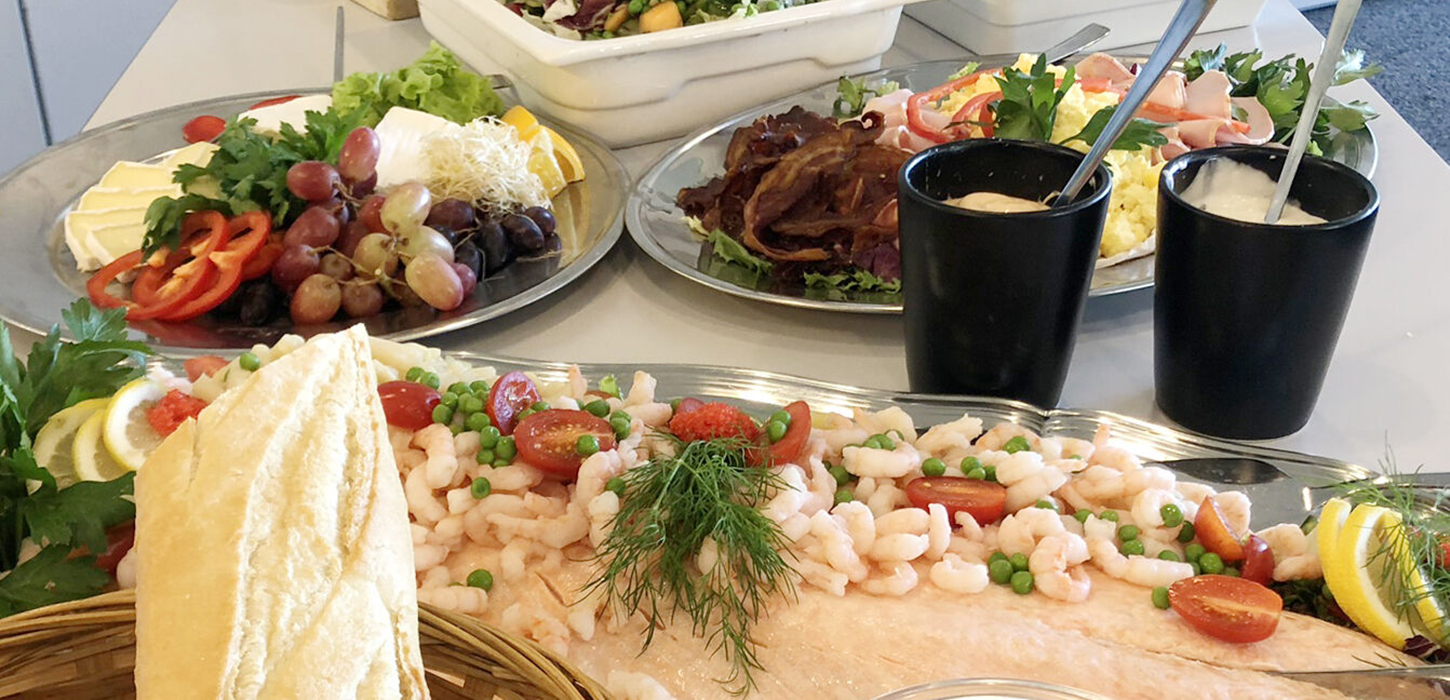 Middelfart Sparekasse Hallerne, lækker buffet til konferencegæsterne