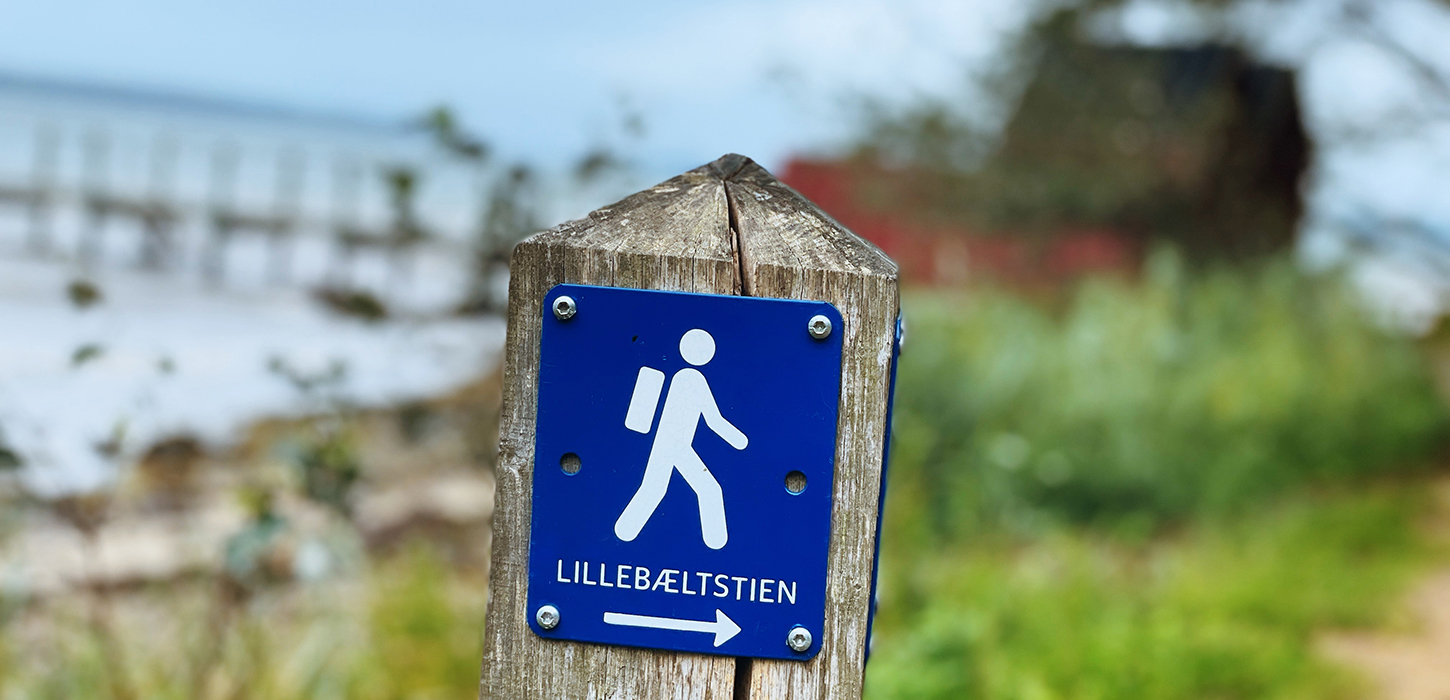 Hindsgavl Badebro - her går Lillebæltsstien lige forbi
