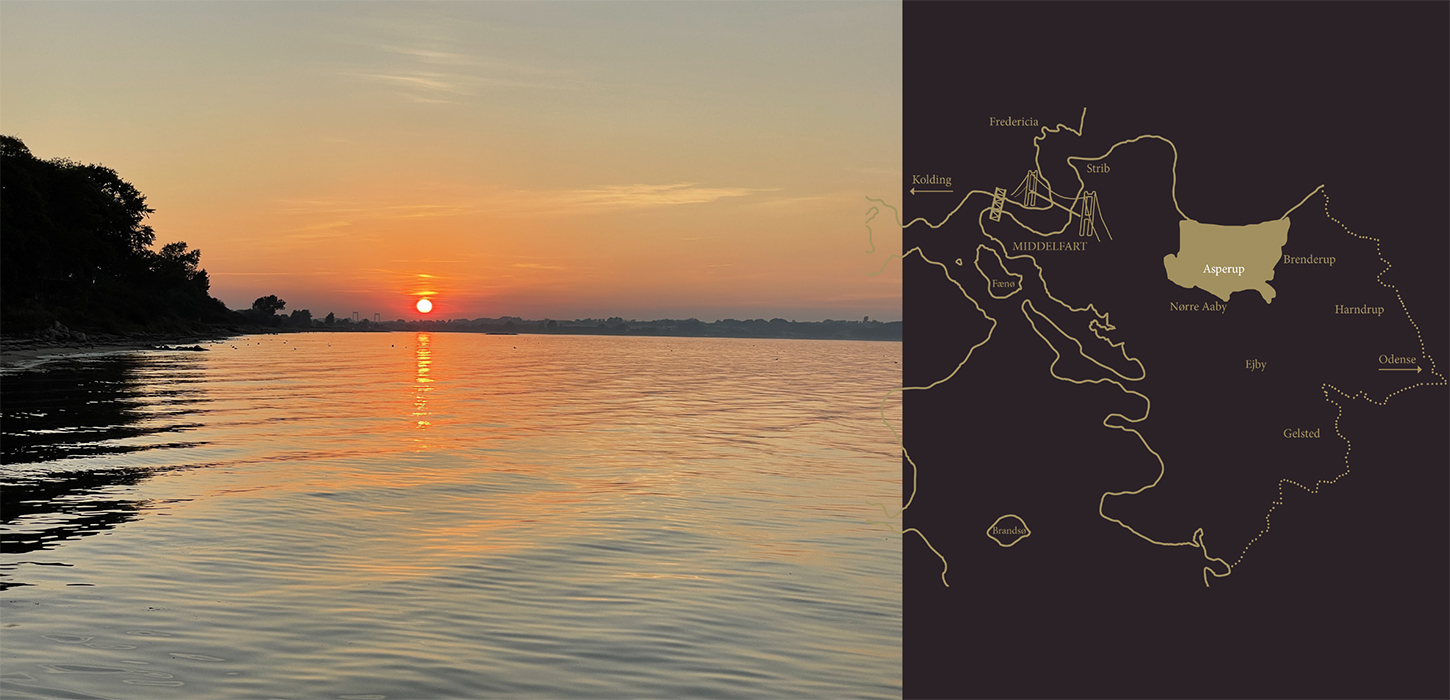 Smuk solnedgang ved Båring Vig