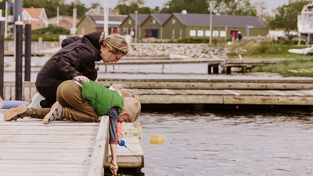 Krabbefangst på Middelfart Marina